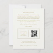 Exquisite Wedding Gold Rings Floral TLW26 サンキューカード (裏面)