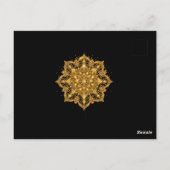 Exquisite Wedding Postcard Black And Gold ポストカード (裏面)
