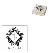 Exquisite Wedding Wildflowers Bouquet Initials ラバースタンプ (押印)