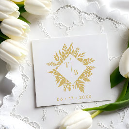 Exquisite Wedding Wildflowers Bouquet Initials ラバースタンプ