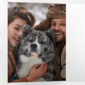 Exquisite Winter Wedding Christmas 7 Multi Photos 三つ折り招待状 (内部最初)