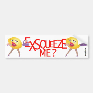 「exsqueeze私か。「ユーモアのあるなおもしろいなレモン バンパーステッカー