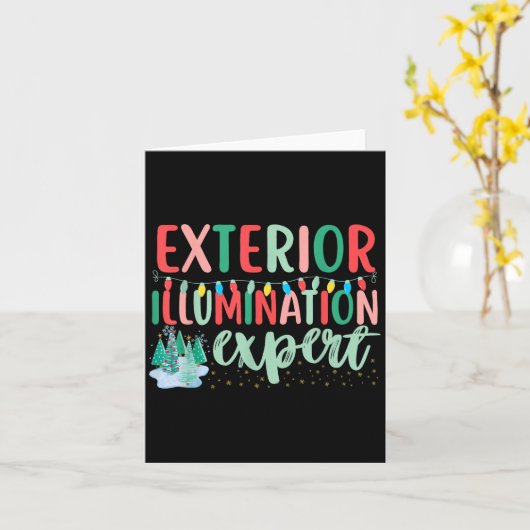 Exterior Illumination Expert Funny Christmas Light カード (黄色い花)