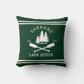 Exterior Nautical Lake House Family Oars Navy blue クッション (正面)