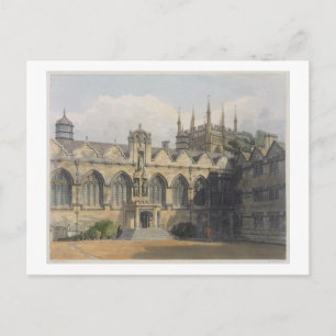 Exterior of Oriel College,イラストレーションからの ポストカード