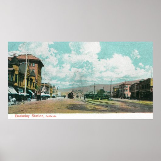 Exterior View of Berkeley StationBerkeley, CA ポスター (正面)