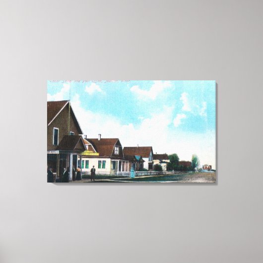 Exterior View of Post Office on Cedar通り キャンバスプリント (正面)