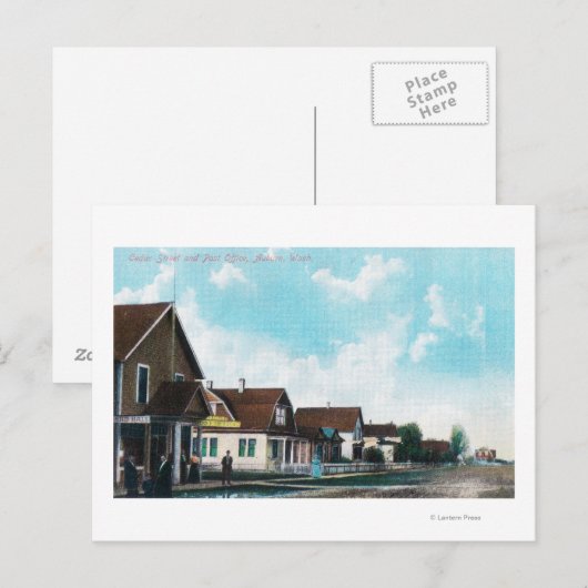 Exterior View of Post Office on Cedar通り ポストカード (正面/裏面)