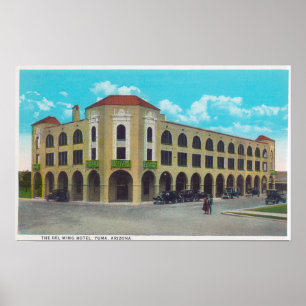 Exterior View of the Del Ming HotelYuma, AZ ポスター