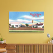 Exterior View of the Gateway MotelMerced, CA キャンバスプリント (インサイチュ (リビング))