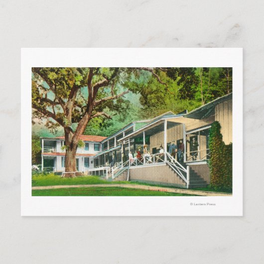 Exterior View of the Geysers Hotel, Guests Posin ポストカード (正面)