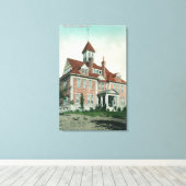 Exterior View of the High SchoolYreka, CA キャンバスプリント (インサイチュ (ウッドフロア))