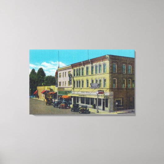 Exterior View of the Palace HotelUkiah, CA キャンバスプリント (正面)