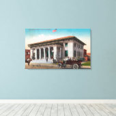 Exterior View of the Post OfficeSanta Rosa, CA キャンバスプリント (インサイチュ (ウッドフロア))