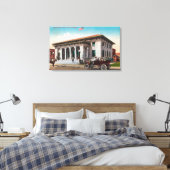 Exterior View of the Post OfficeSanta Rosa, CA キャンバスプリント (インサイチュ (寝室))