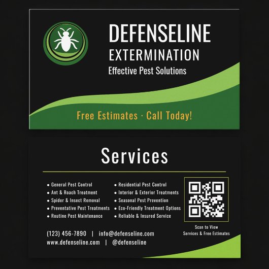 Exterminator Service QR Code Professional  名刺