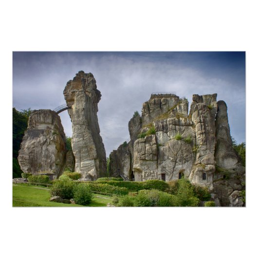 Externsteine Teutoburg Forest Germany ポスター (正面)