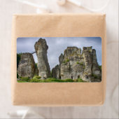 Externsteine Teutoburg Forest Germany ラベル (インサイチュ)