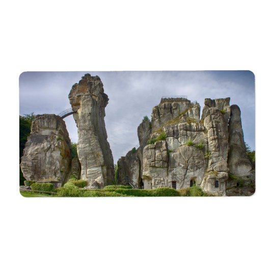Externsteine Teutoburg Forest Germany ラベル (正面)