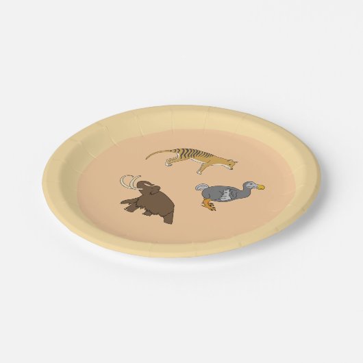 Extinct Animals ペーパープレート (アングル)