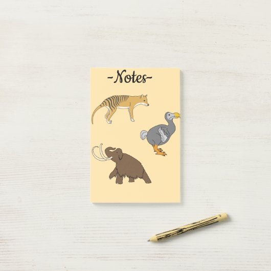 Extinct Animals  ポストイット (デスク上)