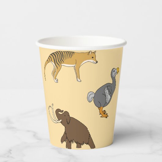 Extinct Animals 紙コップ (裏面)