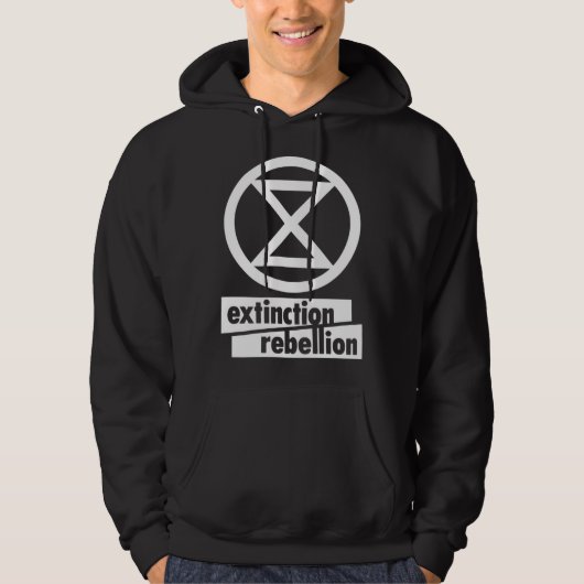 EXTINCTION REBELLION REBEL FOR LIFE CLIMATE CHANGE パーカ (正面)
