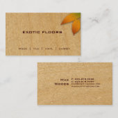 Extoicの秋の葉の樺の木が付いている木製の名刺 名刺 (正面/裏面)