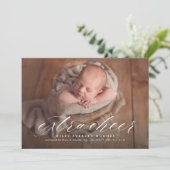 Extra cheer holiday birth announcement photo card シーズンカード (スタンド正面)