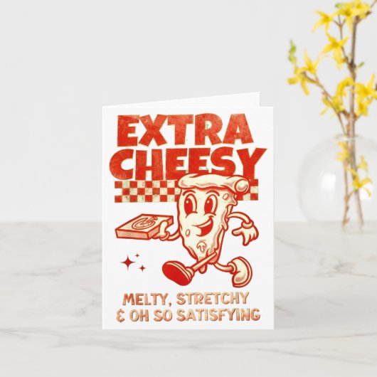 Extra Cheesy Unhinged Funny Retro Funny Adult Pran カード (黄色い花)