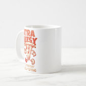 Extra Cheesy Unhinged Funny Retro Funny Adult Pran コーヒーマグカップ (正面左)