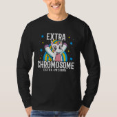 Extra Chromosome Extra Awesome Unicorn Down Syndro Tシャツ (正面)