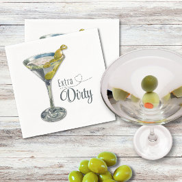 Extra Dirty Martini Cocktail Napkin スタンダードカクテルナプキン