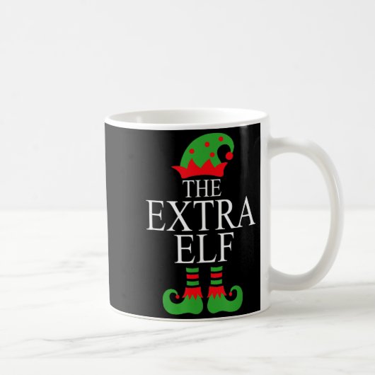 Extra Elf Family Matching Christmas Group Pajama M コーヒーマグカップ (右)