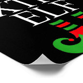 Extra Elf Family Matching Christmas Group Pajama M ポスター (角)