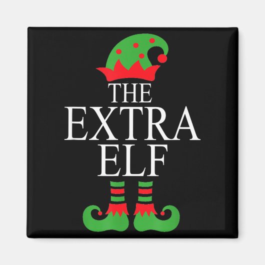 Extra Elf Family Matching Christmas Group Pajama M マグネット (正面)