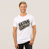 "EXTRA! EXTRA! Newspaper Headline T-Shirt – Bold V トライブレンドＴシャツ (正面全面)