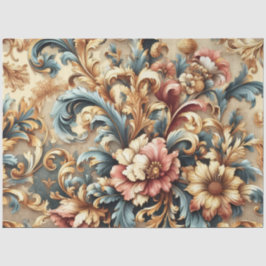 Extra Large Baroque Colorful Floral Decoupage 薄葉紙