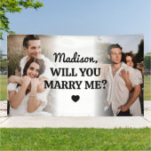 Extra Large Custom 2 Photo Marriage Proposal Vinyl 横断幕 (外側)