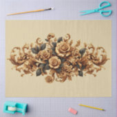 Extra Large Gold Baroque Floral Decoupage 薄葉紙 (クラフト)