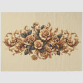 Extra Large Gold Baroque Floral Decoupage 薄葉紙 (正面)