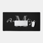 Extra large mouse pad with custom monogram デスクマット (キーボード&マウス)