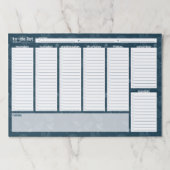 Extra-Large Weekly To-Doリスト – リーフデザイン ペーパーパッド (正面)