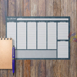 Extra-Large Weekly To-Doリスト – リーフデザイン ペーパーパッド