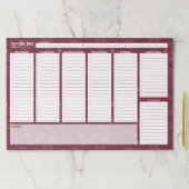 Extra-Large Weekly To-Doリスト – リーフデザイン ペーパーパッド (インサイチュ)