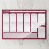 Extra-Large Weekly To-Doリスト – リーフデザイン ペーパーパッド (折り畳み)