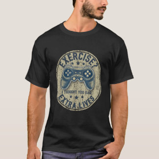 Extra Lives おもしろい Video Gameコントローラレトロゲーム Tシャツ