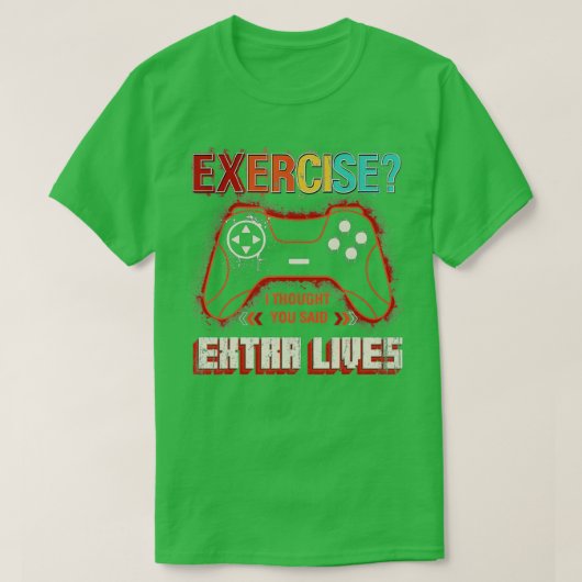 Extra Lives おもしろい Video Game Controllerレトロ少年 Tシャツ (デザイン正面)