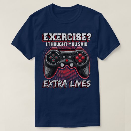 Extra Lives おもしろい Video Game Controllerレトロ少年 Tシャツ (デザイン正面)