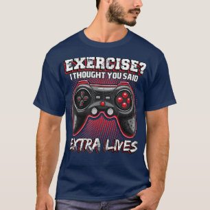 Extra Lives おもしろい Video Game Controllerレトロ少年 Tシャツ